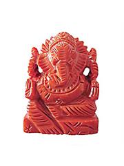 Coral (Moonga) Ganesha (Large)